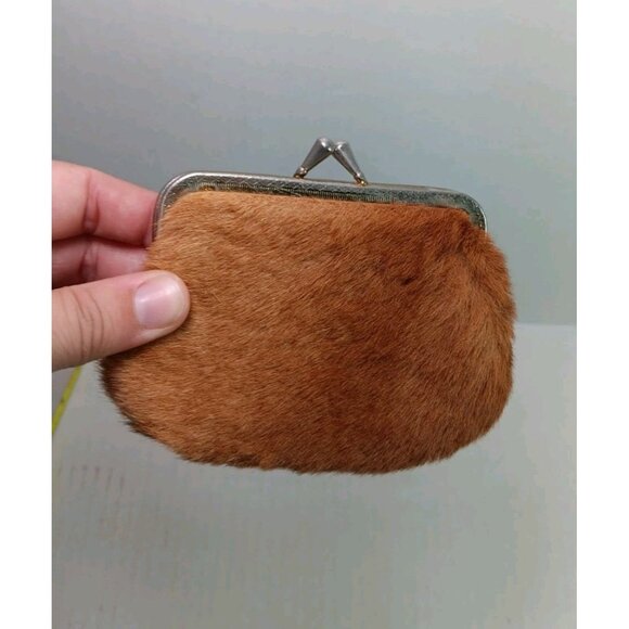 Vintage Genuine Kangaroo Fur Leather Made In Melbourne Small Wallet Coin Purse - Picture 1 of 7